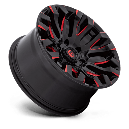Fuel 1PC | D829 QUAKE | 18.0x9.00 | 6X135 | 1 | GLOSS BLACK MILLED RED TINT