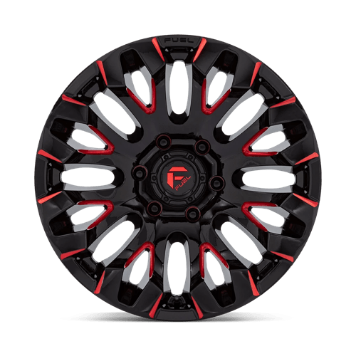 Fuel 1PC | D829 QUAKE | 18.0x9.00 | 6X135 | 1 | GLOSS BLACK MILLED RED TINT