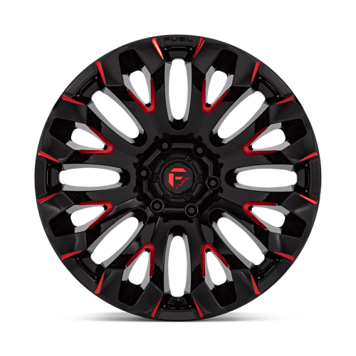 Fuel 1PC | D829 QUAKE | 18.0x9.00 | 5X127 | 1 | GLOSS BLACK MILLED RED TINT