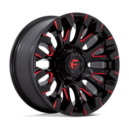 Fuel 1PC | D829 QUAKE | 20.0x9.00 | 8X170 | 1 | GLOSS BLACK MILLED RED TINT