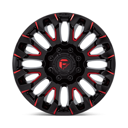 Fuel 1PC | D829 QUAKE | 20.0x9.00 | 8X170 | 1 | GLOSS BLACK MILLED RED TINT