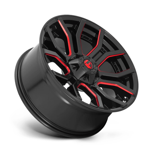 Fuel 1PC | D712 RAGE | 20.0x10.00 | 5X127/5X139.7 | -18 | GLOSS BLACK RED TINTED CLEAR