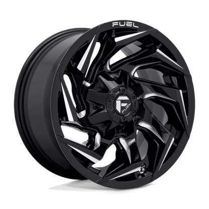 Fuel 1PC | D753 REACTION | 15.0x8.00 | 5X114.3/5X120.65 | -18 | GLOSS BLACK MILLED