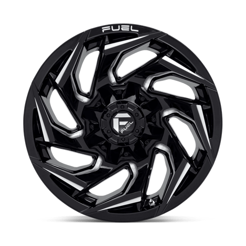 Fuel 1PC | D753 REACTION | 15.0x8.00 | 5X114.3/5X120.65 | -18 | GLOSS BLACK MILLED