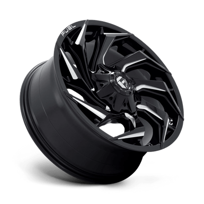 Fuel 1PC | D753 REACTION | 20.0x9.00 | 8X180 | 20 | GLOSS BLACK MILLED