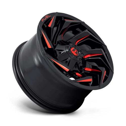Fuel 1PC | D755 REACTION | 20.0x9.00 | 6X135/6X139.7 | 1 | GLOSS BLACK MILLED W/ RED TINT