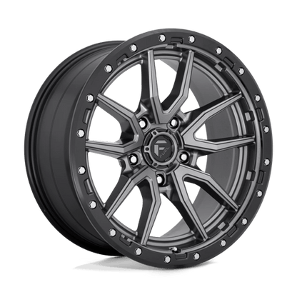 Fuel 1PC | D680 REBEL | 20.0x9.00 | 5X139.7 | 1 | MATTE GUNMETAL BLACK BEAD RING