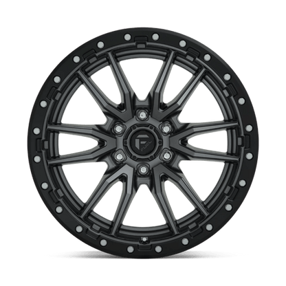 Fuel 1PC | D680 REBEL | 20.0x10.00 | 6X135 | -18 | MATTE GUNMETAL BLACK BEAD RING