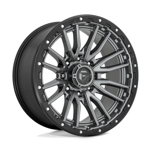 Fuel 1PC | D680 REBEL | 22.0x10.00 | 8X170 | -18 | MATTE GUNMETAL BLACK BEAD RING