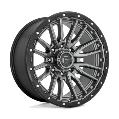 Fuel 1PC | D680 REBEL | 22.0x10.00 | 8X170 | -18 | MATTE GUNMETAL BLACK BEAD RING