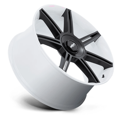 Rotiform | FRA | 22.0x10.00 | 5X130 | 56 | GLOSS WHITE W/ M-BLACK SPOKES