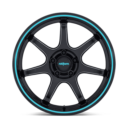 Rotiform | RC208 BPU | 19.0x9.50 | 5X100 | 40 | GLOSS BLACK W/ TEAL STRIPE