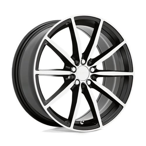 Ruff | BURNOUT | 18.0x8.00 | 5X108/5X114.3 | 38 | GLOSS BLACK W/ MACHINED FACE