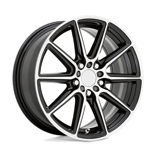 Ruff | THROTTLE | 18.0x8.00 | 5X108/5X114.3 | 38 | GLOSS BLACK W/ MACHINED FACE