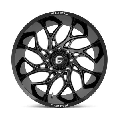 Fuel 1PC | D741 RUNNER | 20.0x10.00 | 8X180 | -18 | GLOSS BLACK MILLED