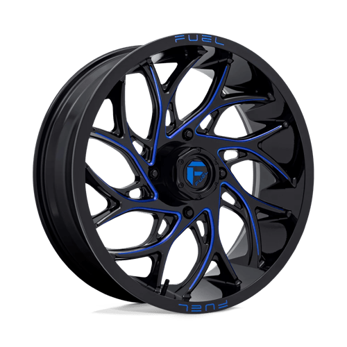 Fuel UTV | D778 RUNNER UTV | 20.0x7.00 | 4X156 | 13 | GLOSS BLACK MILLED CANDY BLUE