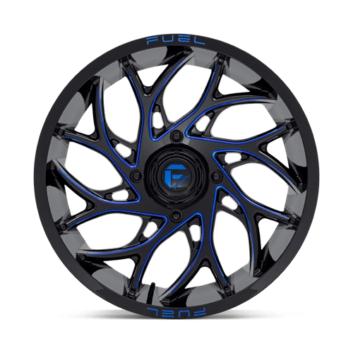 Fuel UTV | D778 RUNNER UTV | 20.0x7.00 | 4X156 | 13 | GLOSS BLACK MILLED CANDY BLUE