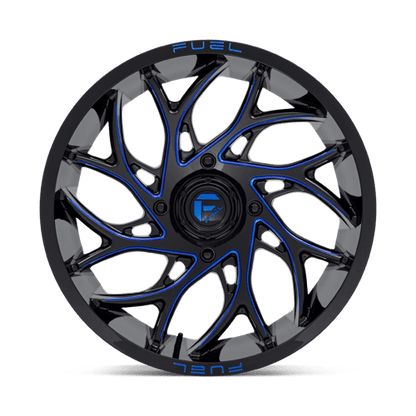 Fuel UTV | D778 RUNNER UTV | 20.0x7.00 | 4X156 | 13 | GLOSS BLACK MILLED CANDY BLUE