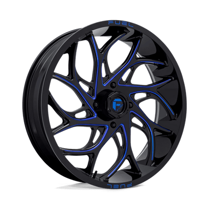 Fuel UTV | D778 RUNNER UTV | 24.0x7.00 | 4X156 | 13 | GLOSS BLACK MILLED CANDY BLUE
