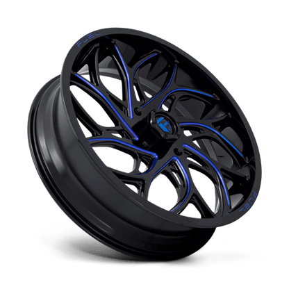 Fuel UTV | D778 RUNNER UTV | 24.0x7.00 | 4X156 | 13 | GLOSS BLACK MILLED CANDY BLUE