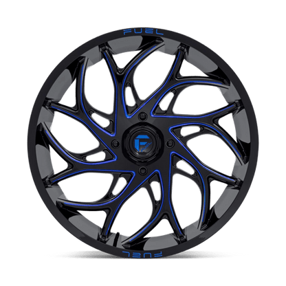 Fuel UTV | D778 RUNNER UTV | 24.0x7.00 | 4X156 | 13 | GLOSS BLACK MILLED CANDY BLUE