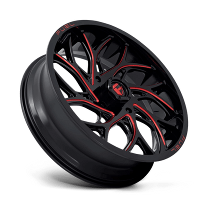 Fuel UTV | D779 RUNNER UTV | 22.0x7.00 | 4X156 | 0 | GLOSS BLACK MILLED CANDY RED