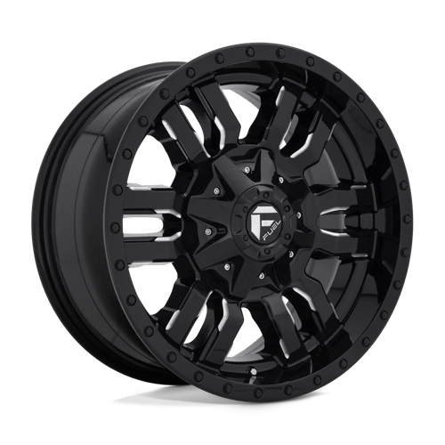 Fuel 1PC | D595 SLEDGE | 18.0x9.00 | 8X180 | 20 | GLOSS BLACK MILLED