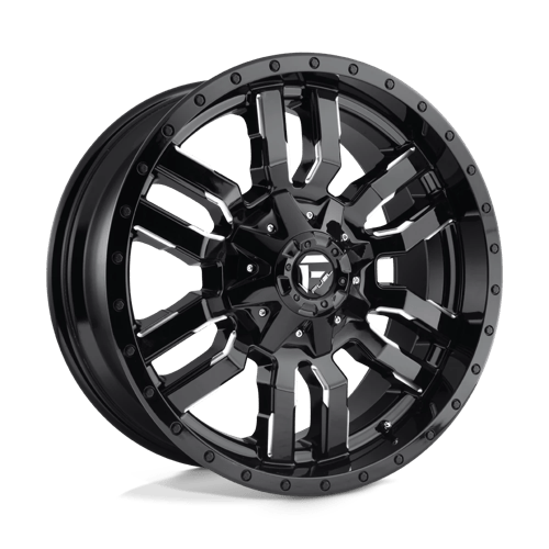 Fuel 1PC | D595 SLEDGE | 20.0x9.00 | 8X165.1 | 1 | GLOSS BLACK MILLED