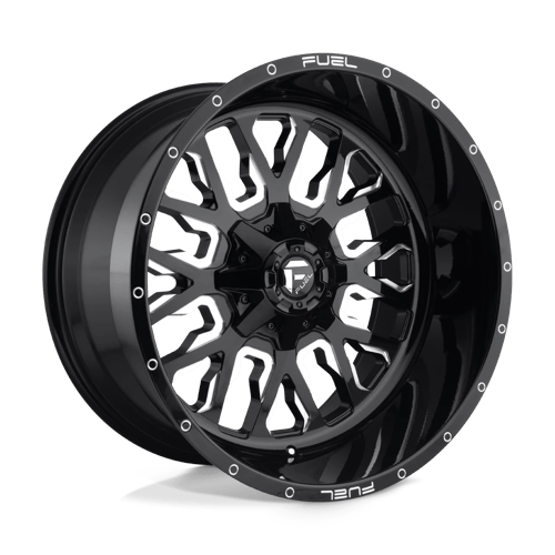 Fuel 1PC | D611 STROKE | 17.0x9.00 | 5X114.3/5X127 | -12 | GLOSS BLACK MILLED