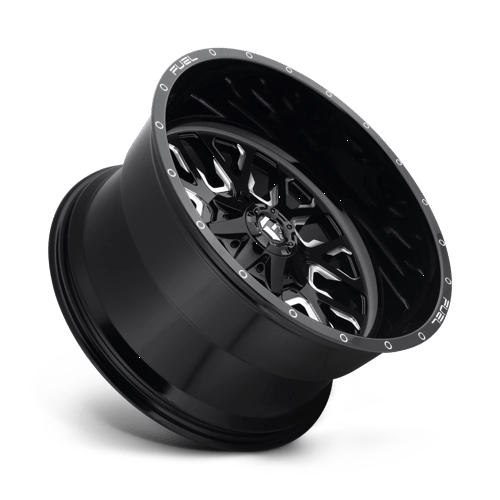 Fuel 1PC | D611 STROKE | 17.0x9.00 | 5X114.3/5X127 | -12 | GLOSS BLACK MILLED