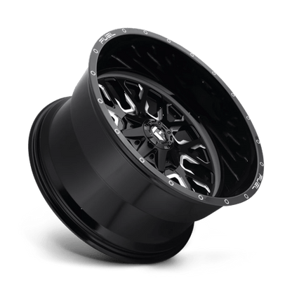 Fuel 1PC | D611 STROKE | 17.0x9.00 | 5X114.3/5X127 | -12 | GLOSS BLACK MILLED