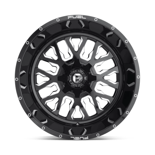 Fuel 1PC | D611 STROKE | 17.0x9.00 | 5X114.3/5X127 | -12 | GLOSS BLACK MILLED