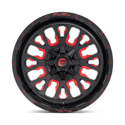 Fuel 1PC | D612 STROKE | 17.0x9.00 | 5X114.3/5X127 | -12 | GLOSS BLACK RED TINTED CLEAR