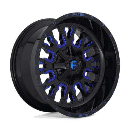 Fuel 1PC | D645 STROKE | 17.0x9.00 | 6X135/6X139.7 | 1 | GLOSS BLACK BLUE TINTED CLEAR
