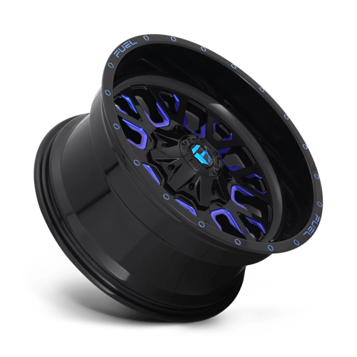 Fuel 1PC | D645 STROKE | 20.0x10.00 | 6X135/6X139.7 | -19 | GLOSS BLACK BLUE TINTED CLEAR