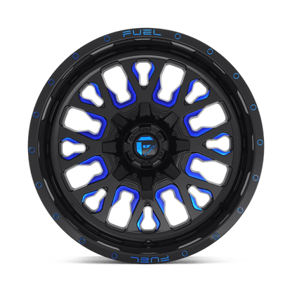 Fuel 1PC | D645 STROKE | 18.0x9.00 | 5X114.3/5X127 | -12 | GLOSS BLACK BLUE TINTED CLEAR
