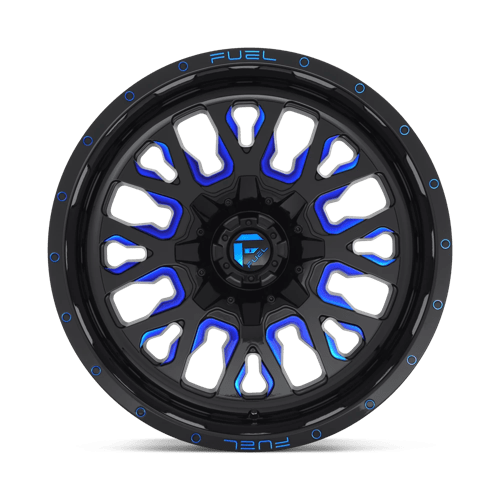 Fuel 1PC | D645 STROKE | 20.0x9.00 | 6X120/6X139.7 | 20 | GLOSS BLACK BLUE TINTED CLEAR