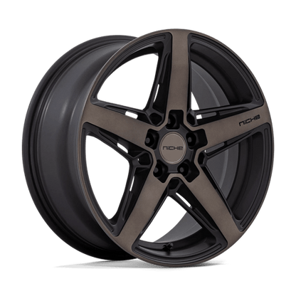 Niche 1PC | M271 TERAMO | 18.0x8.00 | 5X100 | 30 | MATTE BLACK W DOUBLE DARK TINT