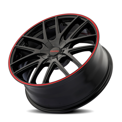 TOUREN TR60 GLOSS BLACK WITH RED RING | 18x8 | 5-108 | 40mm | 3260-8814BR