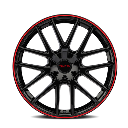 TOUREN TR60 GLOSS BLACK WITH RED RING | 16x7 | 4-100 | 42mm | 3260-6701BR