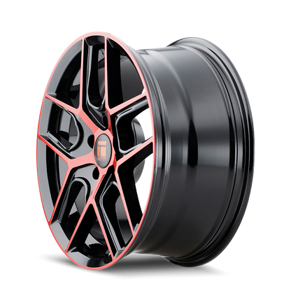 TOUREN TR79 GLOSS BLACK MACHINED WITH RED | 17x8 | 5-114.3 | 35mm | 3279-7865BRT35