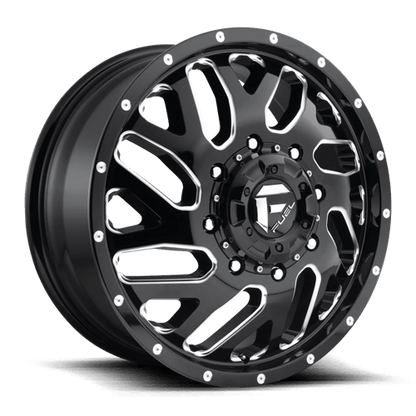 Fuel 1PC | D581 TRITON | 20.0x8.25 | 8X200 | 105 | GLOSS BLACK MILLED