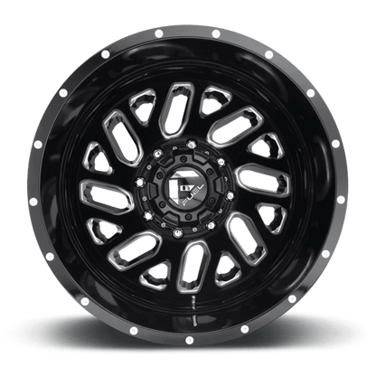 Fuel 1PC | D581 TRITON | 22.0x8.25 | 8X165.1 | -240 | GLOSS BLACK MILLED