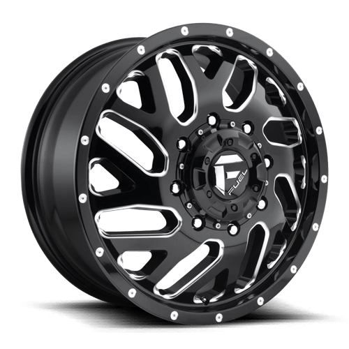 Fuel 1PC | D581 TRITON | 22.0x8.25 | 8X210 | 105 | GLOSS BLACK MILLED