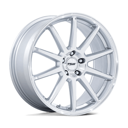 TSW | TW004 CANARD | 20.0x9.00 | 5X112 | 27 | GLOSS SILVER W/ MACHINED FACE