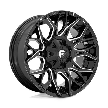 Fuel 1PC | D769 TWITCH | 20.0x10.00 | 5X139.7/5X150 | -18 | GLOSSY BLACK MILLED