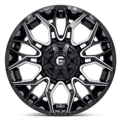 Fuel 1PC | D769 TWITCH | 22.0x10.00 | 8X170 | -18 | GLOSSY BLACK MILLED