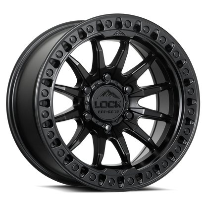 TRAIL | 17X9 | 5X127 | -12 | MATTE BLACK W MATTE BLACK RING | TRAIL-7957MB12N