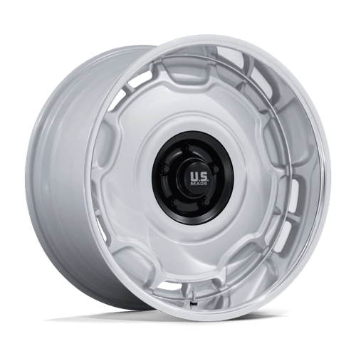 US Mag 1PC | UC146 ARLINGTON | 22.0x10.50 | 5X127 | 12 | SILVER M-BLK CENTER W/ DC-LIP