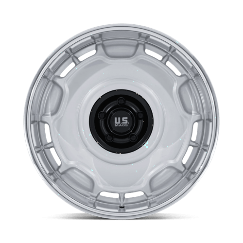 US Mag 1PC | UC146 ARLINGTON | 22.0x10.50 | 5X127 | 12 | SILVER M-BLK CENTER W/ DC-LIP